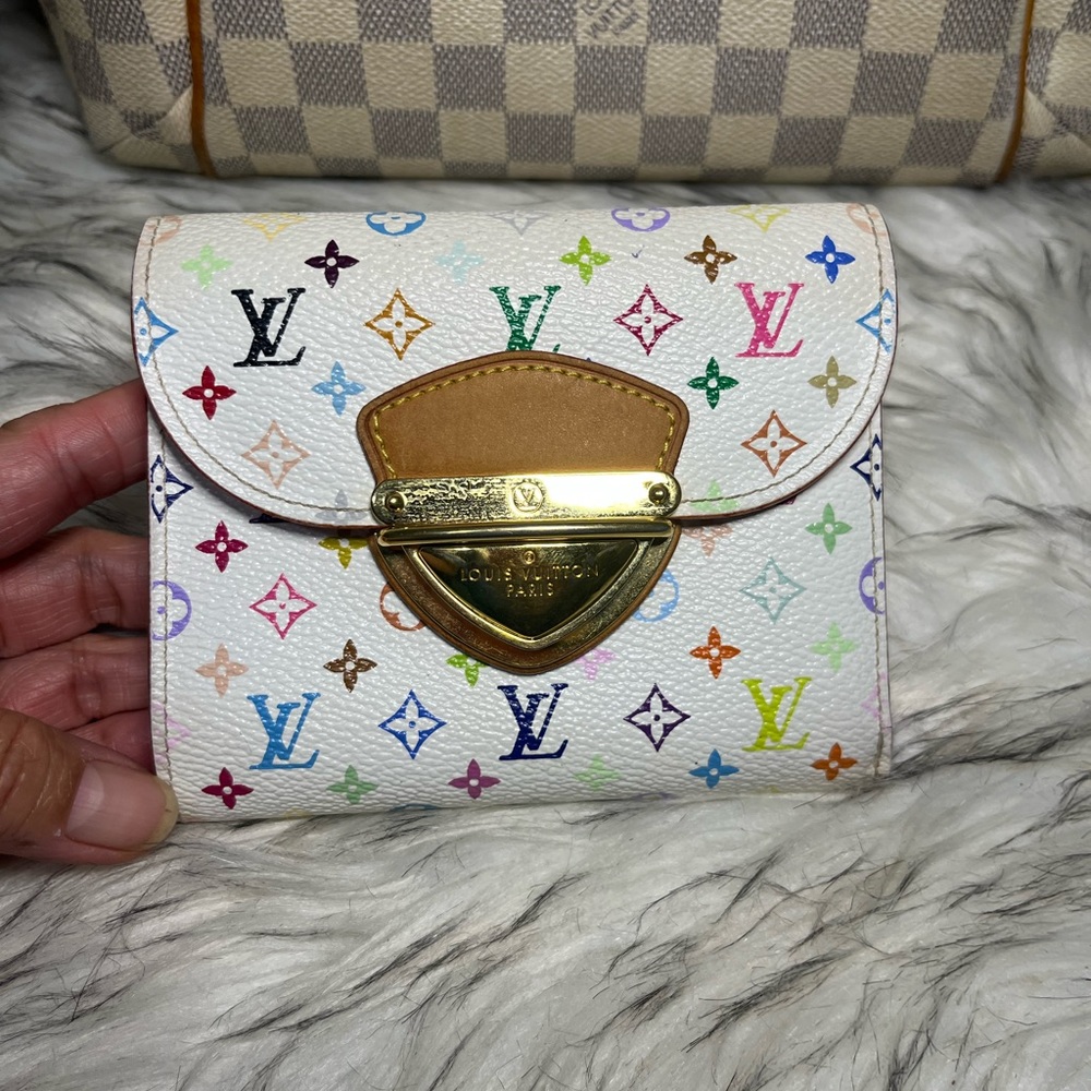 EMT SALE Louis Vuitton Takashi murakami, compact Joey wallet.
